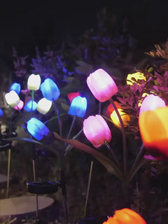 Lorled Solar Tulip Lights Solar Flower Lights For Garden