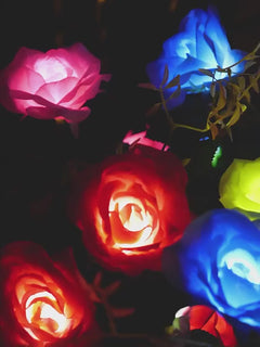 Lorled Solar Rose Flower Lights Outdoor Garden Decorations Best Solar Powered Landscape Lights