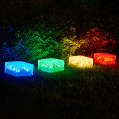 Lorled Cube Solar Lights Smart Solar Garden Lights Powerful Solar Brick Lights