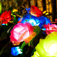 Lorled Brightest Solar Rose Lights Outdoor Waterproof Solar Flower Stake Lights