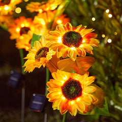 Lorled Solar Power Sunflower Lights Garden Lights Outdoor Waterproof Solar Lights