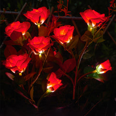 Lorled Best Rated Solar Rose Lights Outdoor Automatic Solar Lights Solar Flower Stake Lights