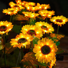 Lorled Bright Sunflower LED Solar Lights Waterproof Garden Lights For Yard