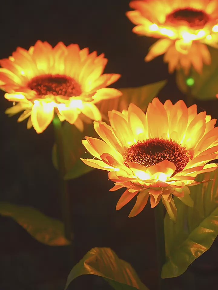 Lorled Sunflower Solar Lights Outdoor Waterproof Solar Powered Garden Lights